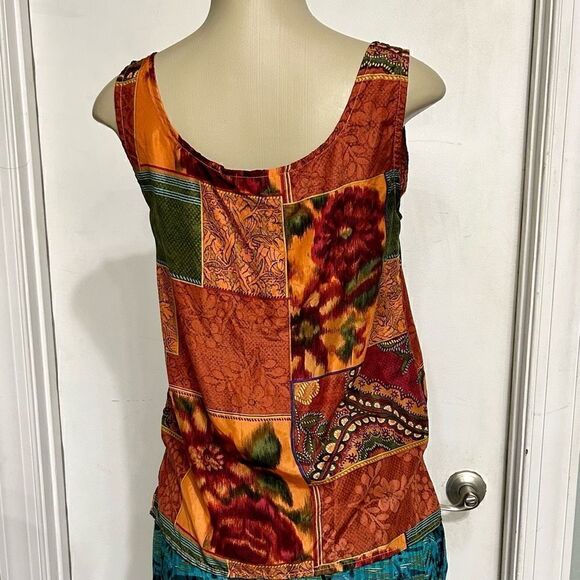 New York Studio Womens Small Multicolor Tank Top Sleeveless Bohemian Casual - Picture 6 of 10